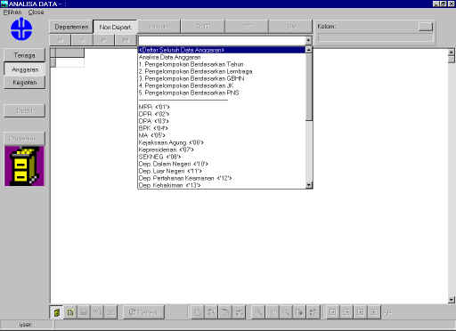 Output design of non-department Finance