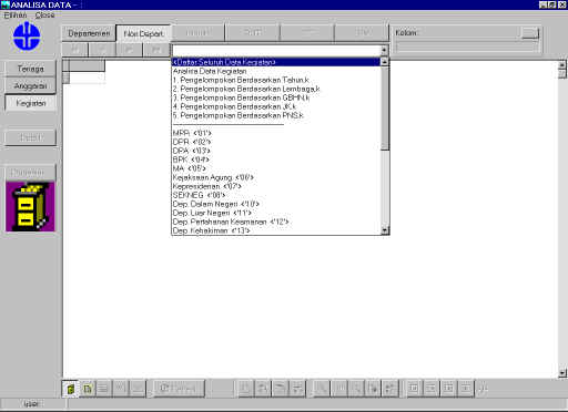 Output design of non-department activities